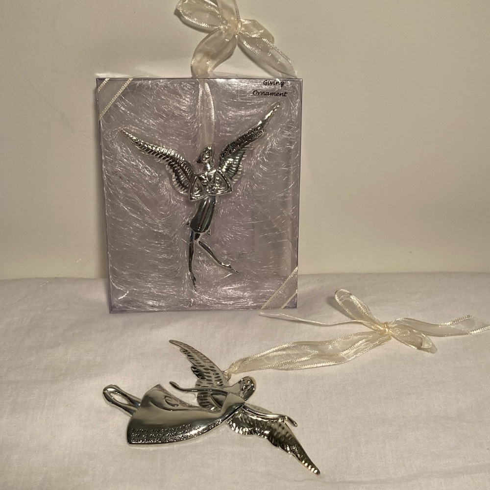 Emily Dickinson two angel ornaments